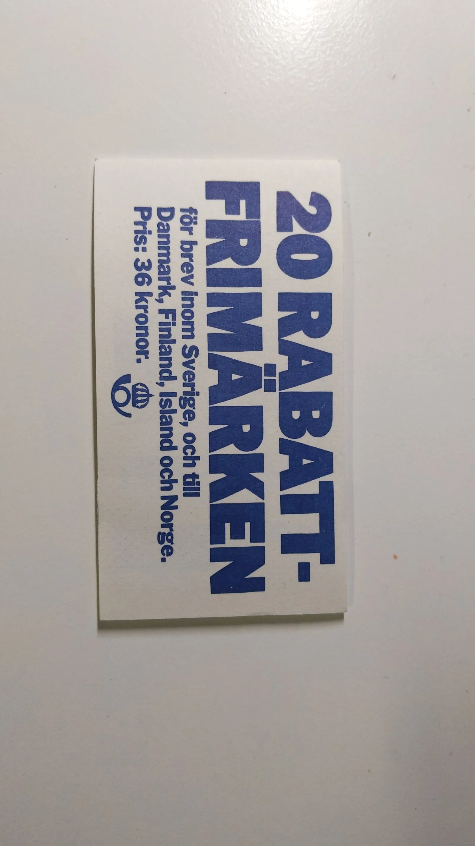 Häfte med rabattfrimärken, oöppnat
