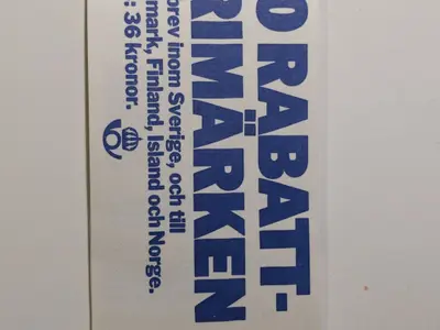 Häfte med rabattfrimärken, oöppnat