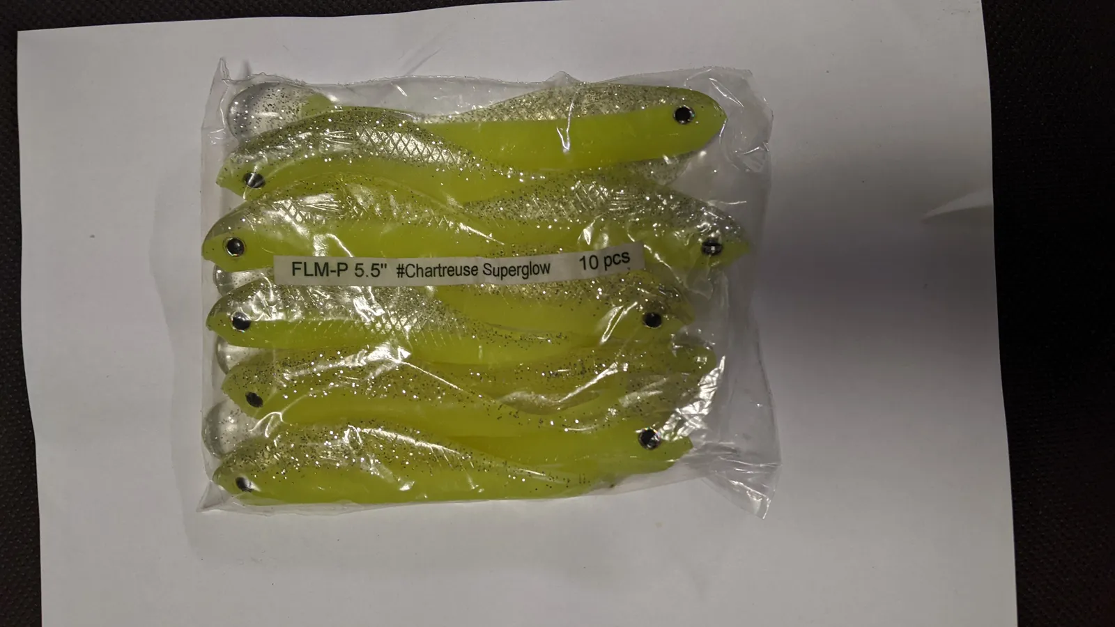 Jiggar 5,5" Chartreuse Superglow - 10 st