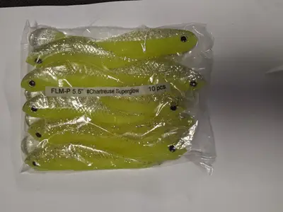 Jiggar 5,5" Chartreuse Superglow - 10 st
